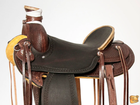 Western Horse Saddle American Leather Wade Ranch Roping Brown Hilason