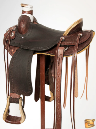 Western Horse Saddle American Leather Wade Ranch Roping Brown Hilason