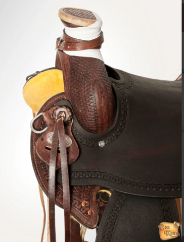 Western Horse Saddle American Leather Wade Ranch Roping Brown Hilason