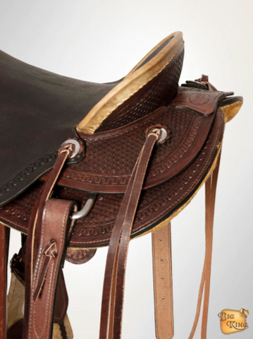 Western Horse Saddle American Leather Wade Ranch Roping Brown Hilason