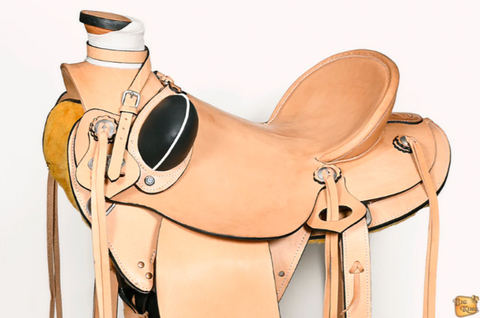 HILASON Western Horse Wade Saddle American Leather Ranch Roping Tan