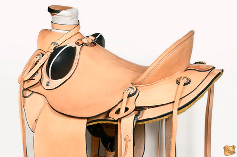 HILASON Western Horse Wade Saddle American Leather Ranch Roping Tan