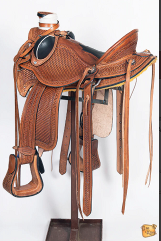 HILASON Western Horse Saddle American Leather Wade Ranch Roping Light Antique Tan