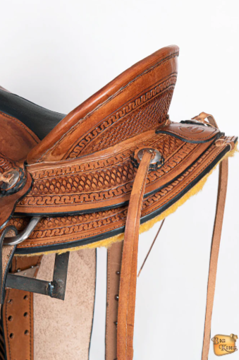 HILASON Western Horse Saddle American Leather Wade Ranch Roping Light Antique Tan