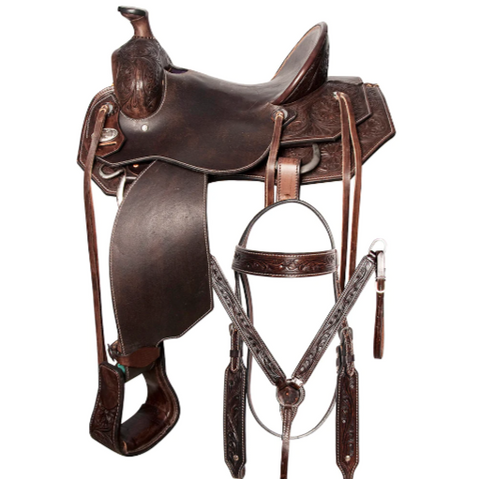 Western Horse Saddle Leather Ranch Roping Cowboy Hilason