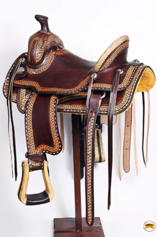 HILASON Western Horse Saddle American Leather Ranch Roping