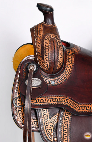 HILASON Western Horse Saddle American Leather Ranch Roping