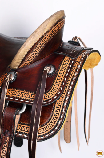 HILASON Western Horse Saddle American Leather Ranch Roping