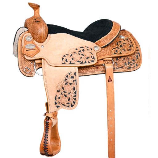 HILASON Western Horse Ranch Roping Saddle American Leather