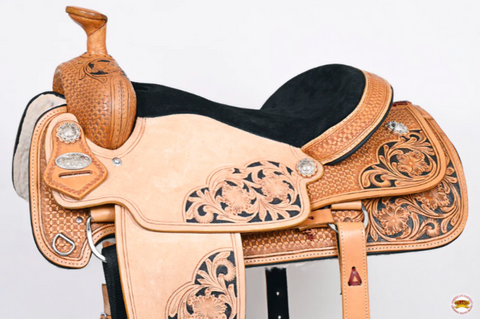 HILASON Western Horse Ranch Roping Saddle American Leather