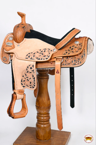 HILASON Western Horse Ranch Roping Saddle American Leather