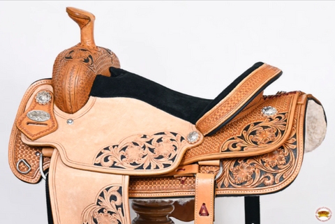 HILASON Western Horse Ranch Roping Saddle American Leather