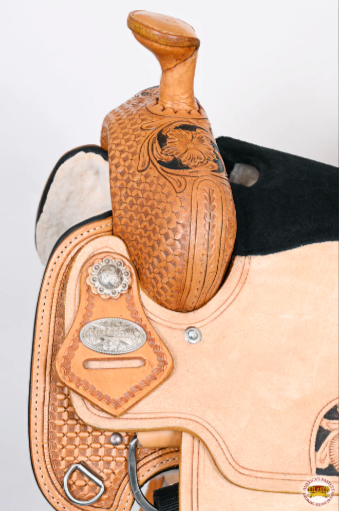 HILASON Western Horse Ranch Roping Saddle American Leather