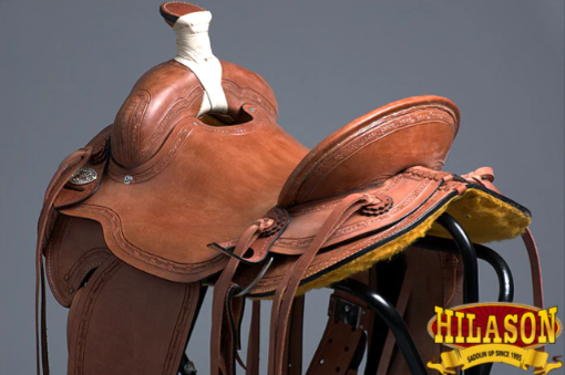 HILASON Western Horse Saddle American Leather Ranch Roping Trail Mahogany