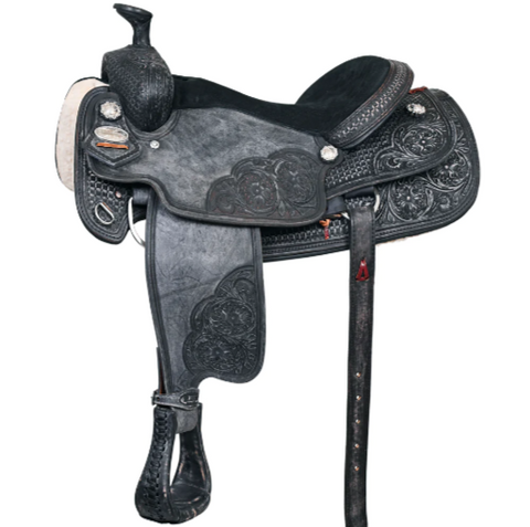 HILASON Western Horse Ranch Roping Saddle American Leather