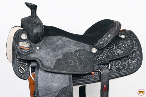 HILASON Western Horse Ranch Roping Saddle American Leather