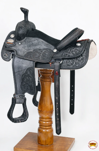 HILASON Western Horse Ranch Roping Saddle American Leather