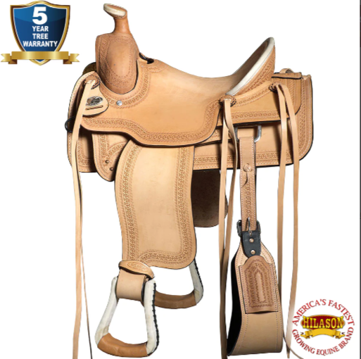 HILASON Western Horse Saddle American Leather Ranch Roping