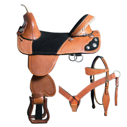 HILASON Western Horse Saddle Treeless American Leather Trail Barrel Tack