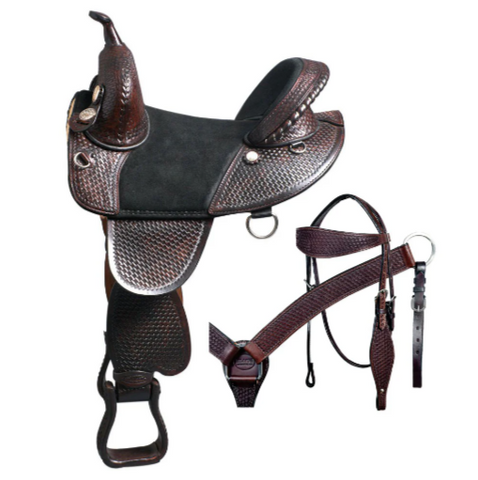 HILASON Western Horse Saddle Treeless American Leather Trail Barrel Tack