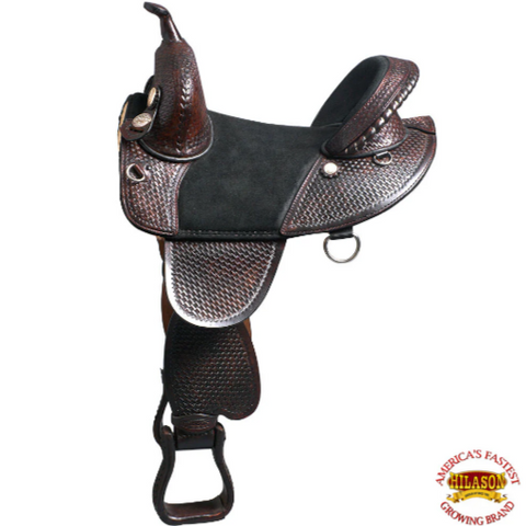 HILASON Western Horse Saddle Treeless American Leather Trail Barrel Tack