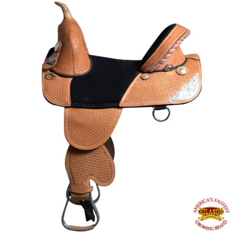 HILASON Western Horse Saddle Treeless American Leather Trail Barrel Tack