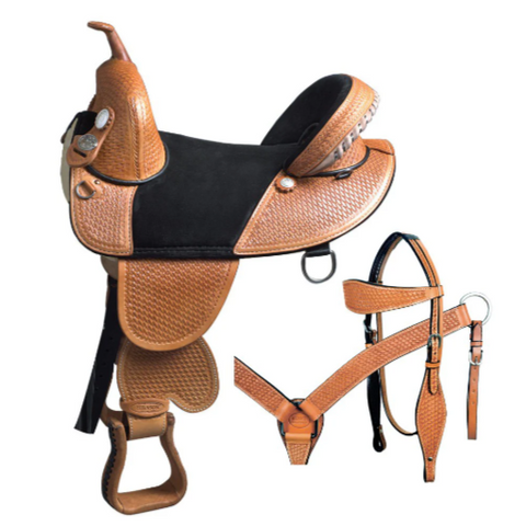 HILASON Western Horse Saddle Treeless American Leather Trail Barrel Tack