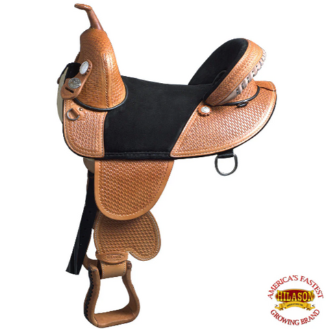 HILASON Western Horse Saddle Treeless American Leather Trail Barrel Tack