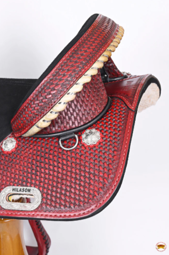 HILASON Western Horse Saddle Treeless American Leather Trail Barrel Tack