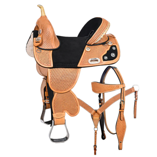 HILASON Western Horse Saddle Treeless American Leather Trail Barrel Tack