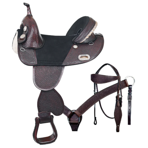 HILASON Western Horse Treeless Trail Barrel American Leather Saddle Tack