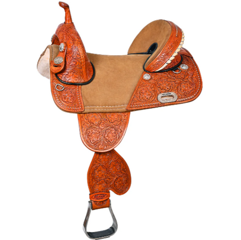 HILASON Western Horse Saddle Treeless American Leather Trail Barrel