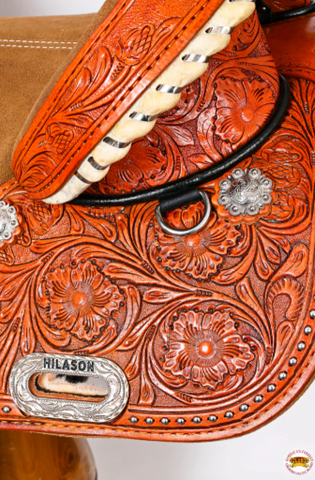 HILASON Western Horse Treeless Trail Barrel Saddle American Leather