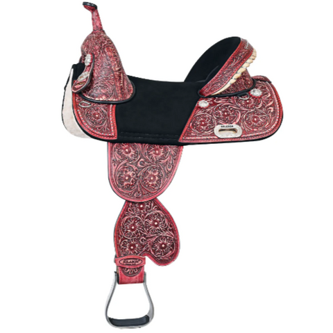 HILASON Treeless Horse Saddle Western American Leather Barrel Racing