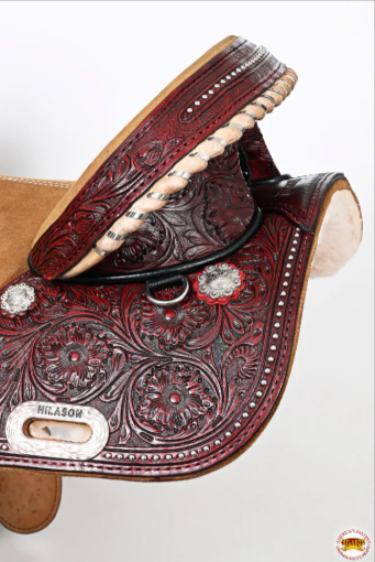 HILASON Western Horse Saddle Hilason Treeless Trail Barrel American Leather