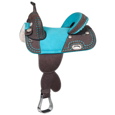 Hilason Western Horse Trail Barrel Racing American Leather Saddle Brown