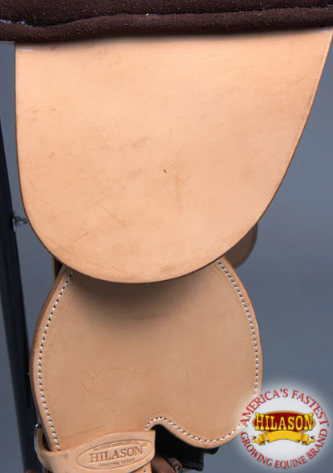 HILASON Treeless Western Trail Barrel Racing American Leather Saddle