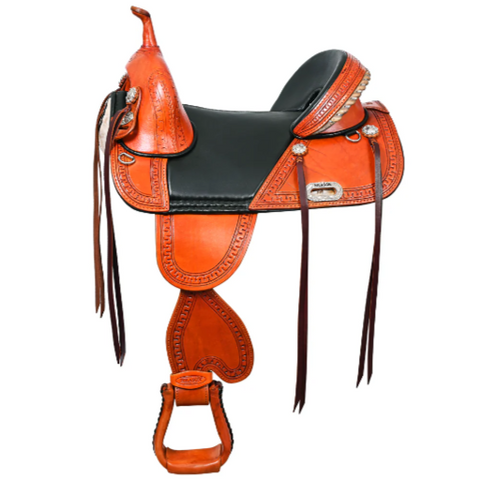 HILASON Flex Tree Western Horse Saddle Genuine American Leather Trail