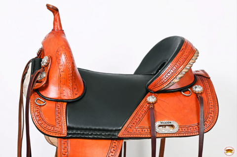 HILASON Flex Tree Western Horse Saddle Genuine American Leather Trail