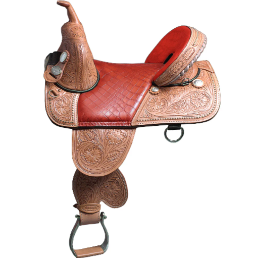 HILASON Western Horse Treeless Trail Barrel Racing American Leather Saddle