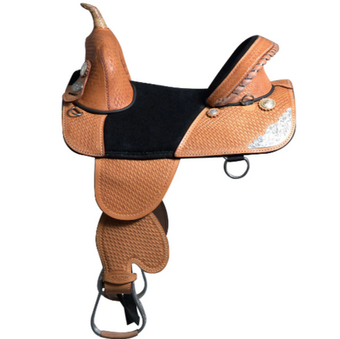 HILASON Western Horse Treeless Trail Barrel Saddle American Leather