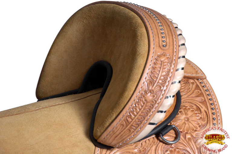 HILASON Western Classic Treeless Trail Barrel American Leather Saddle