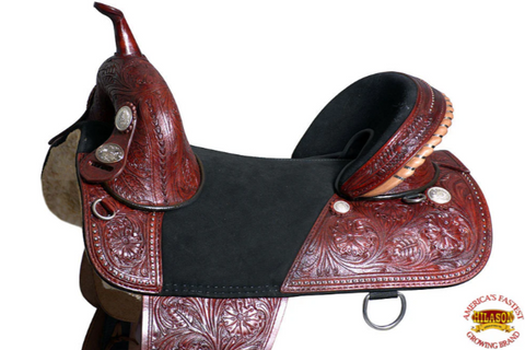 HILASON Western Horse Treeless Trail Barrel Saddle American Leather