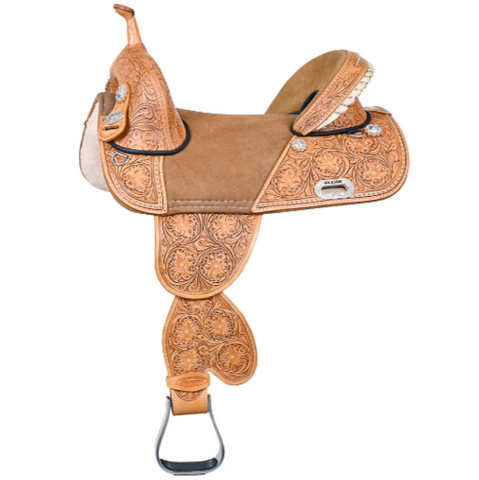 HILASON Western Horse Saddle Treeless American Leather Trail Barrel