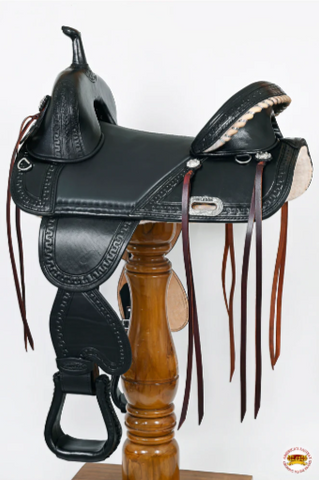 HILASON Western Horse Saddle Treeless Trail Endurance American Leather