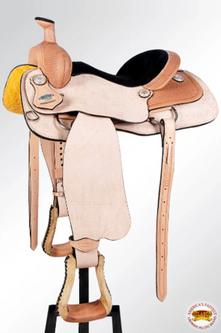 HILASON Western Horse Saddle American Leather Ranch Roping Cowboy Rough Out Tan