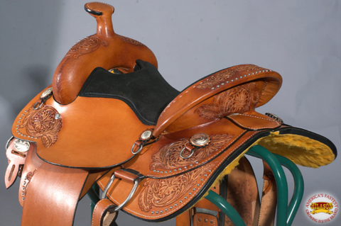 HILASON Western Horse Saddle American Leather Ranch Roping Cowboy