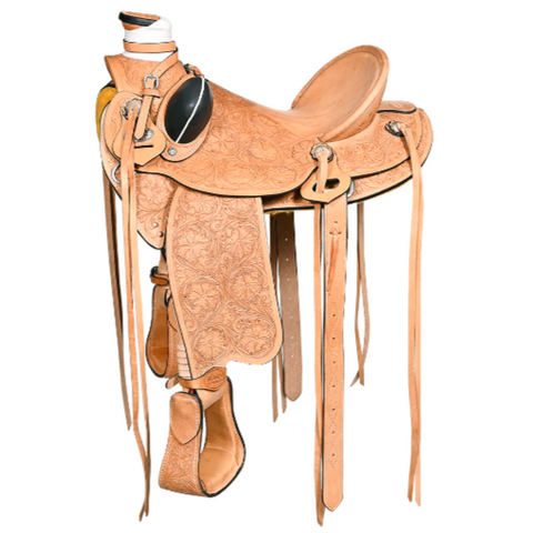 HILASON Western Horse Wade Saddle American Leather Ranch Roping