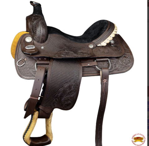 HILASON Western Horse Saddle American Leather Ranch Roping Cowboy