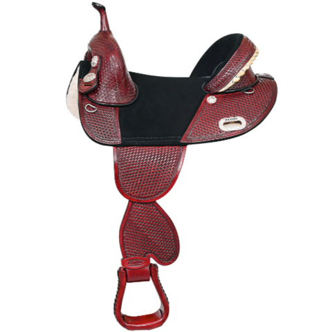 HILASON Western Horse Trail Barrel Racing American Leather Saddle